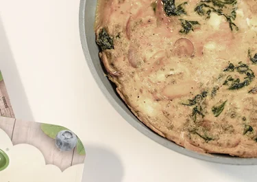 Frittata con espinacas y Arla Queso en lonchas Danbo