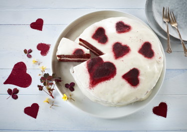 Rødbedekage med limefrosting