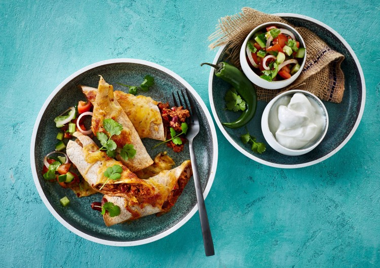 Bean Enchiladas with Tomato Salsa ( Recipe ) | Arlafoods.co.uk Recipe ...