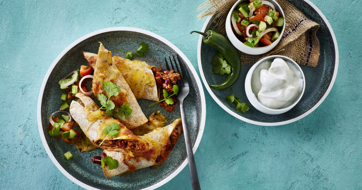 Bean Enchiladas with Tomato Salsa ( Recipe ) Arlafoods.co.uk Recipe