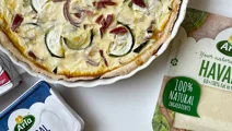 Quiche de calabacín, jamón y Arla Queso en lonchas Havarti