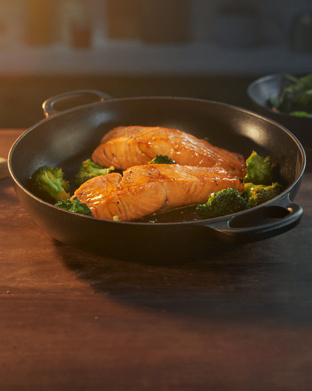 Zalm gebakken in sojasaus