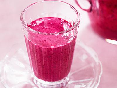 Smoothie med hallon & blåbär