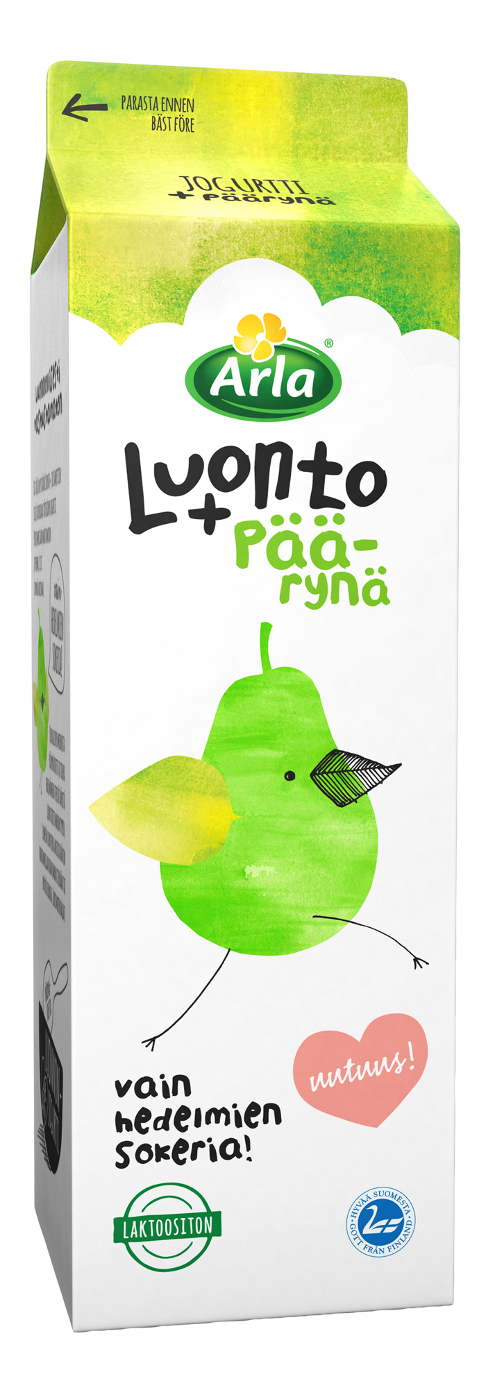 Arla Luonto+ AB päärynäjogurtti 1kg laktoositon