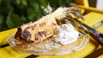 Grillad ananas med yoghurtglass