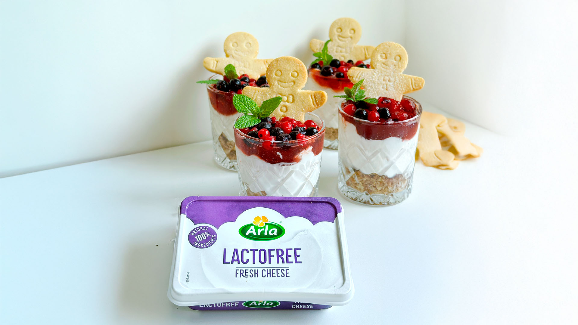 Ginger Cheesecake con Arla Queso de Untar Lactofree