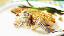 Grillad fisk med kräfttsatsiki