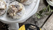 Muffins de plátano con queso crema de piña