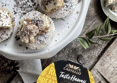 Muffins de plátano con queso crema de piña