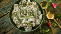 Kartoffelsalat med butter beans