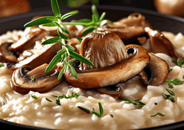 Risotto de piñones y queso