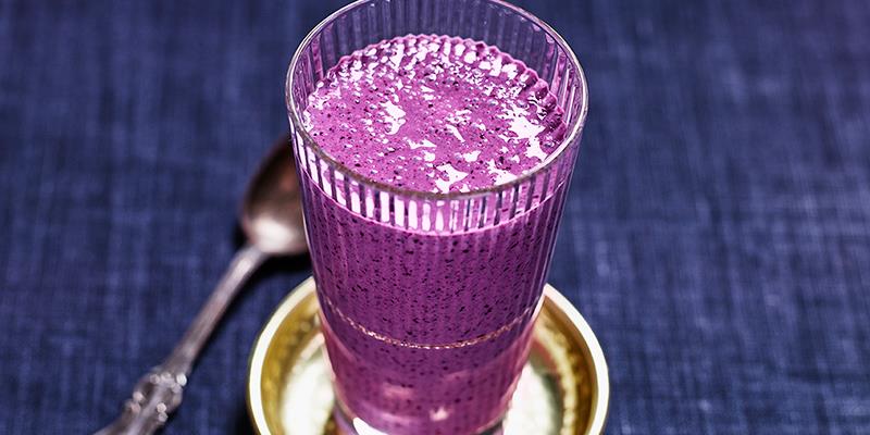 Blåbär- och bananshake