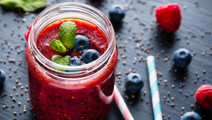 Mustikka-vadelmasmoothie