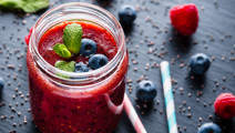 Blueberry raspberry smoothie