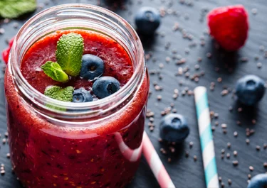 Blueberry raspberry smoothie