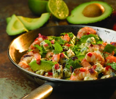 Chilli Prawns with Blue Cheese