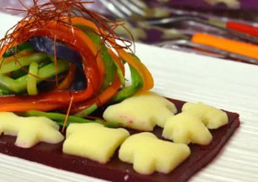 Gelatina de remolacha y verduras