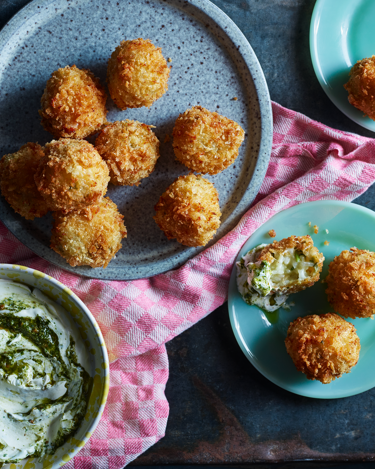 Italian Arancini Rice Balls Recipe With Delicious Pasta Dipping Sauce