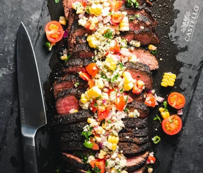 Grilled Steak with Blue Cheese Salsa