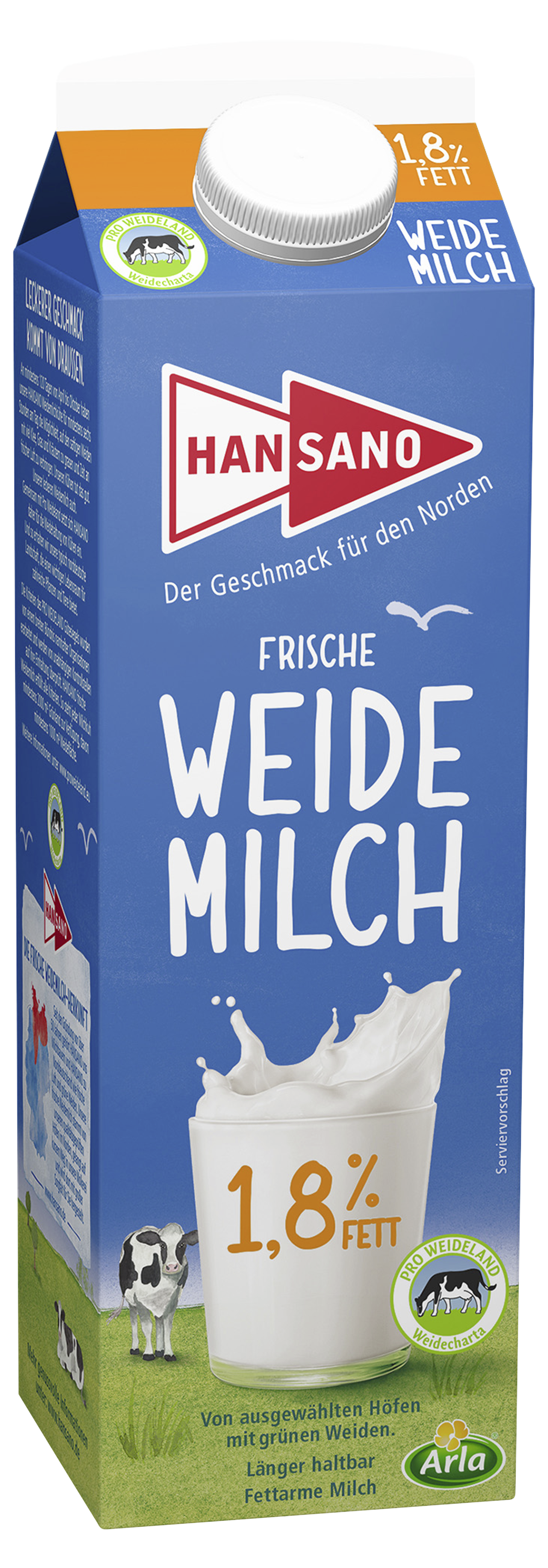 Frische Weidemilch 1,8% 1L