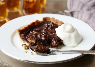 Chokladpaj med valnötter