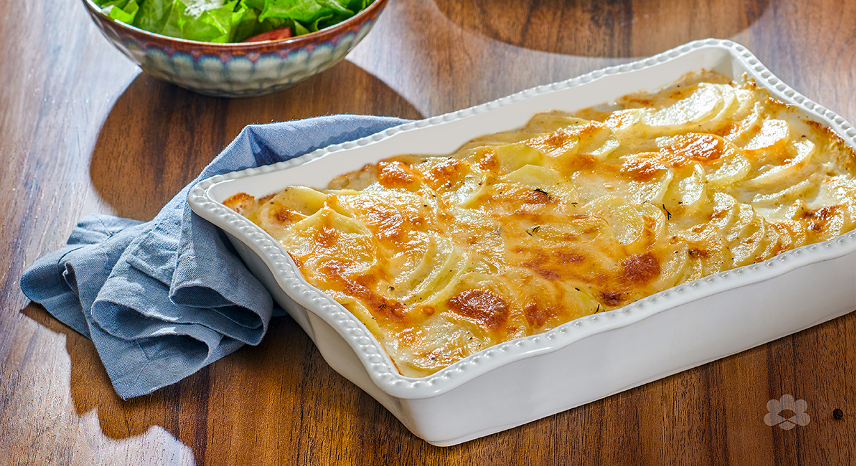 غراتان البطاطس مع الجبنة