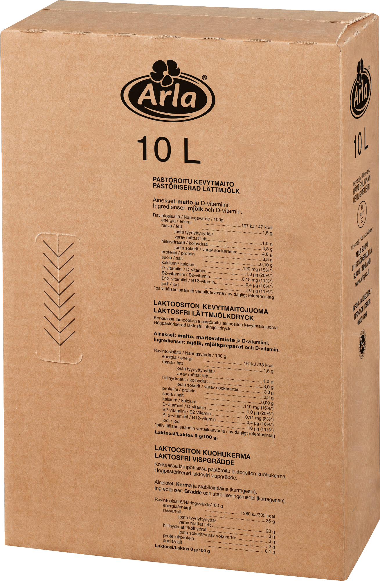 Arla kuohukerma laktoositon 10L (ESL)