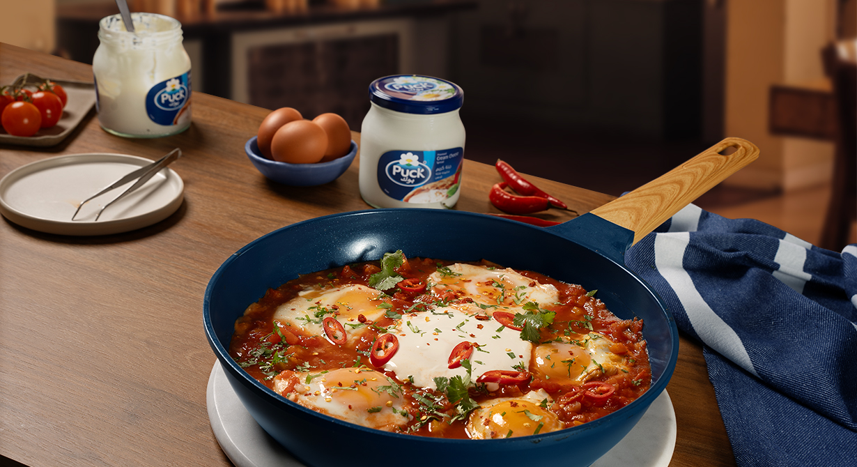 شكشوكة مع الجبن الكريمي