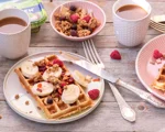 Frühstückswaffeln mit Granola