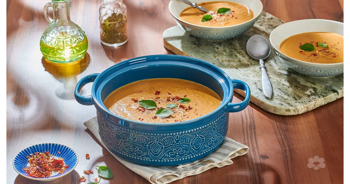 شوربة الباذنجان مع الجبن