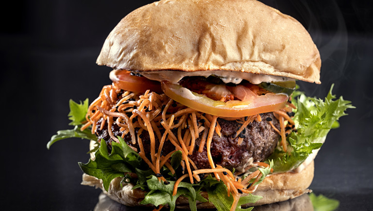 Cheesy surprise burger
