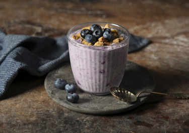 Overnight oats med blåbär