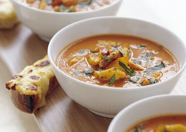 Kippensoep met curry