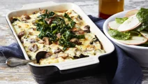 Lasagne med svamp och svartkål