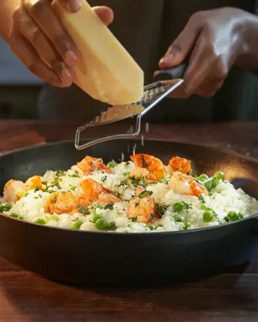 RISOTTO DE GUISANTES Y GAMBAS