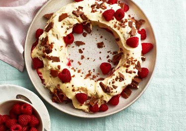 Vadelma-Daim-semifreddo