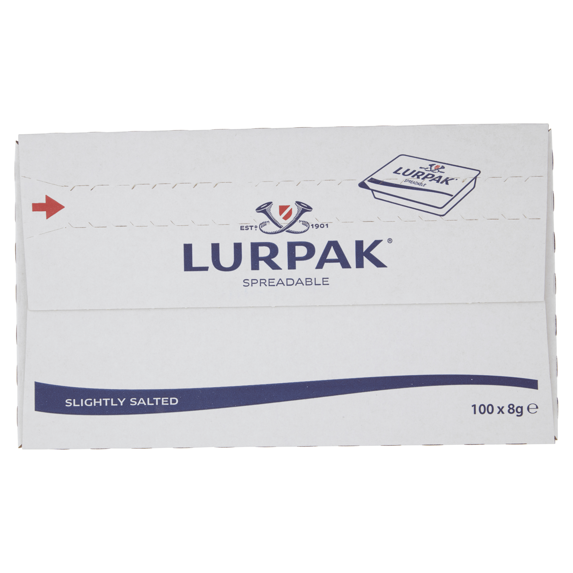 Lurpak Slightly Salted Spreadable Butter Portions 8g