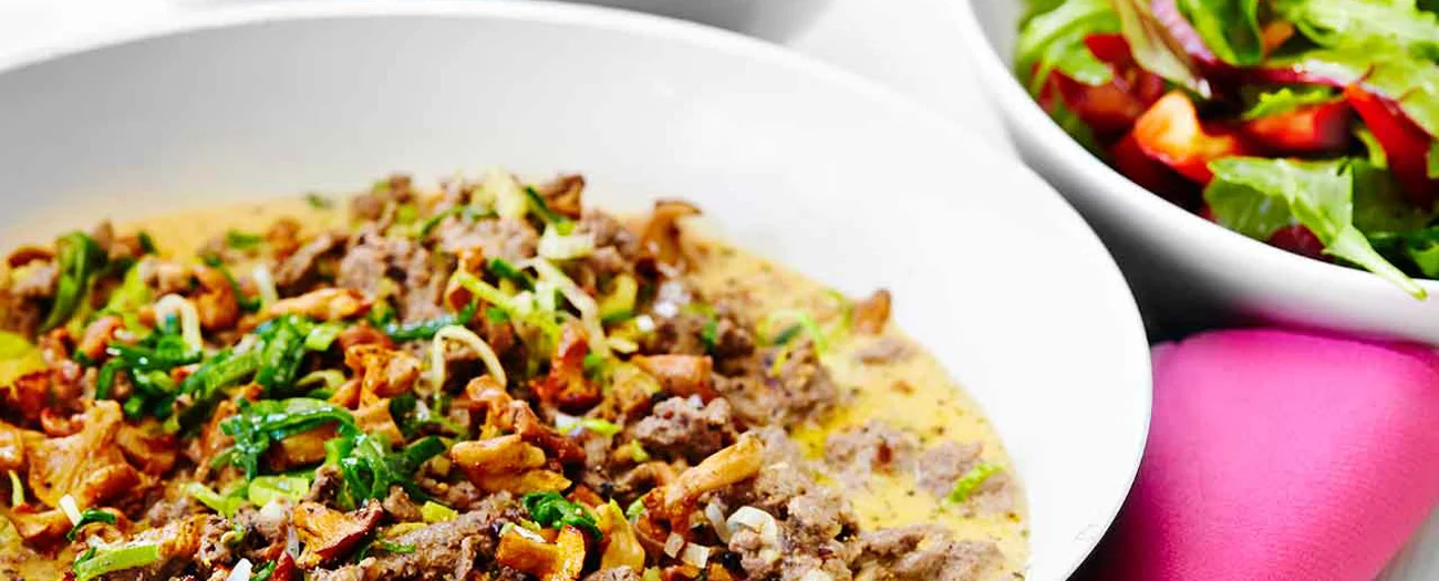 Älgskavspanna med kantareller