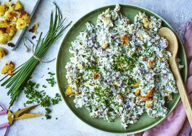 Crispy air fryer potato salad