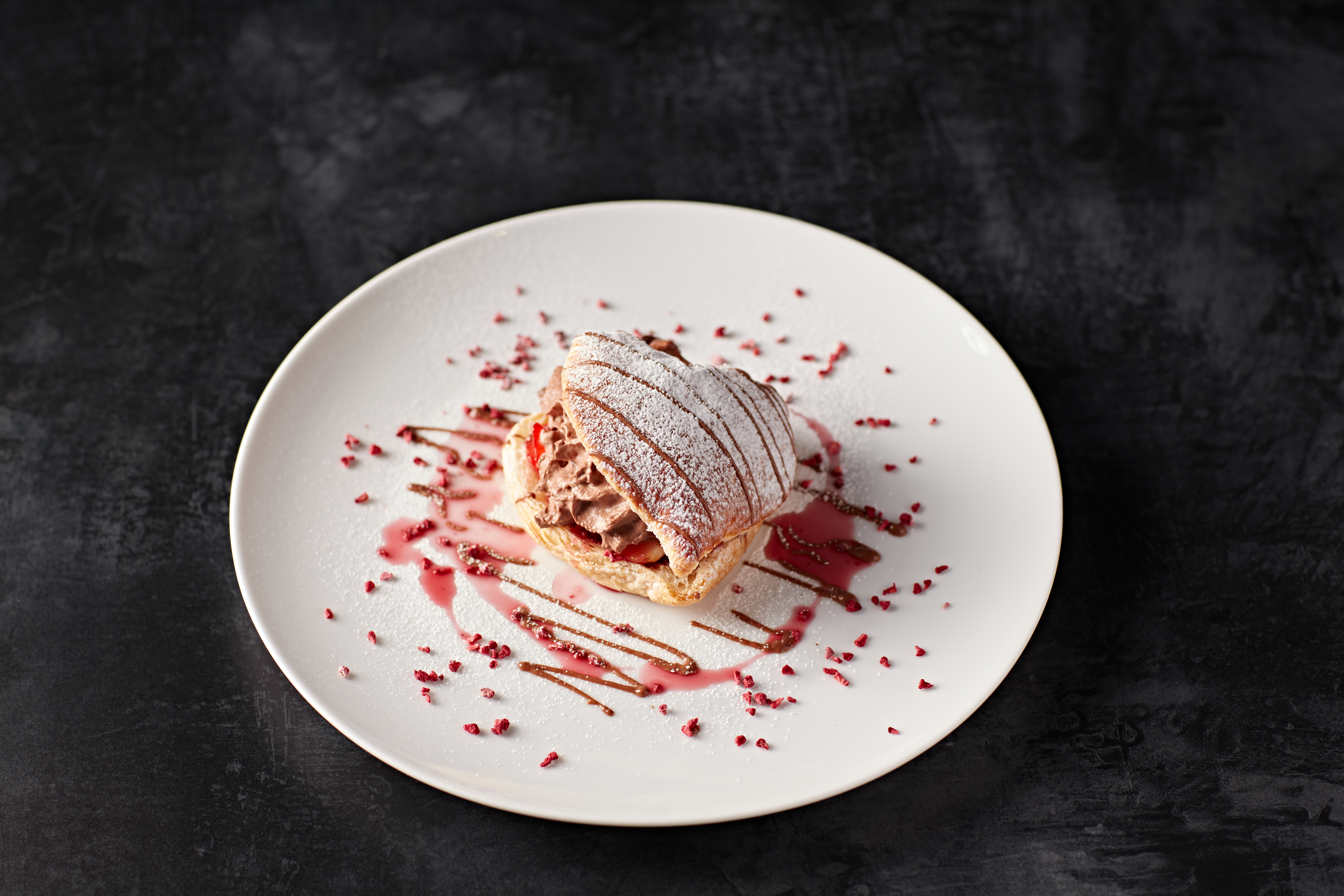 Valentine's Day Chocolate Cream Puffs	