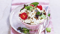 Pastasallad med hummus