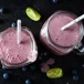 Smoothie med blåbär, vanilj och lime