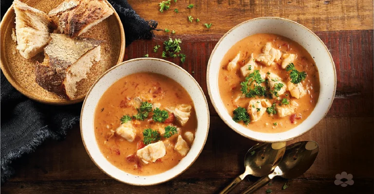 Fish soup with tomatoes