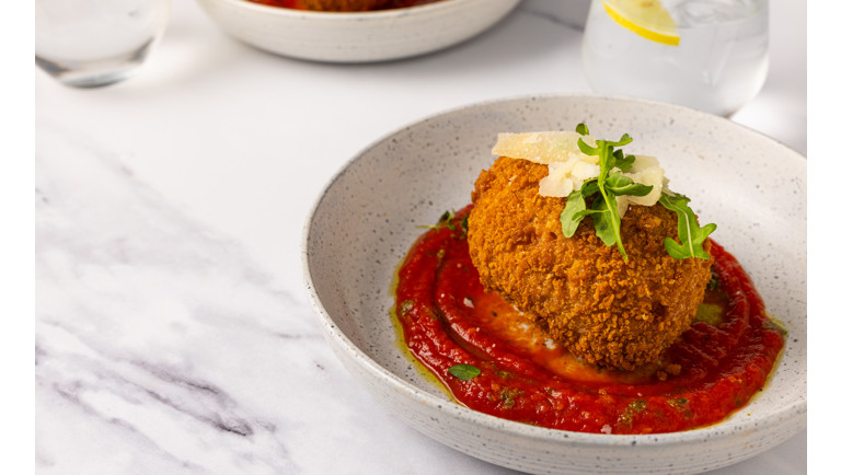 Mozzarella fyldte risottokugler