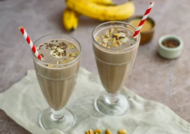 Banaan-pindakaas proteïneshake