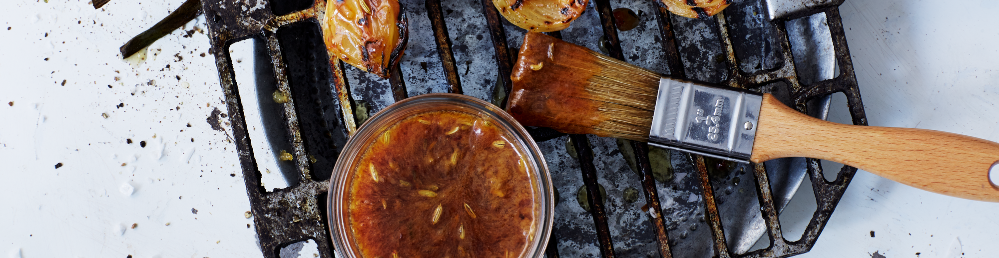 Glaze med appelsin og røget paprika