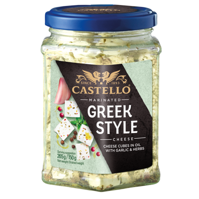 Castello® Marinated Greek Style Cheese in oil with Garlic and Herbs
