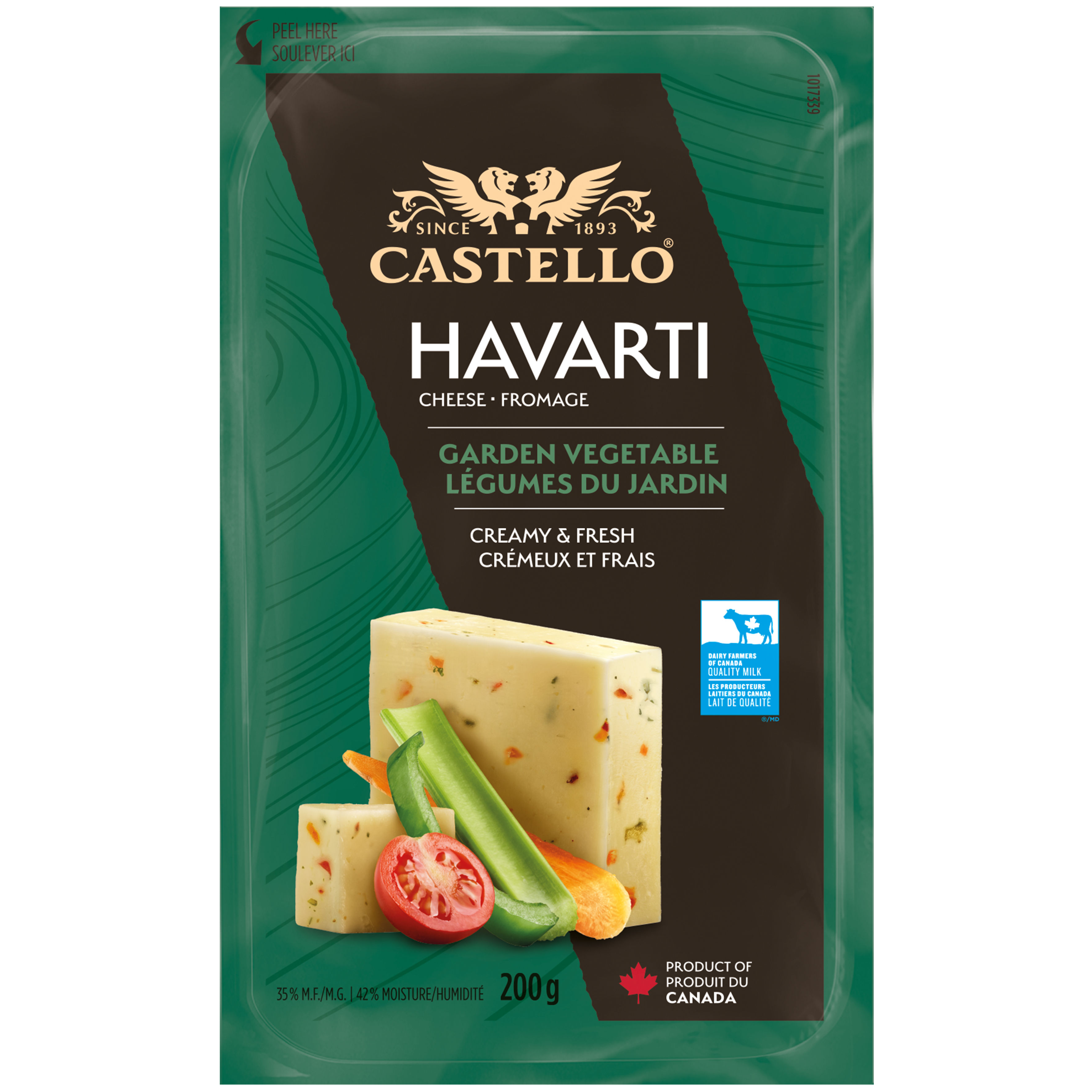 Fromage havarti aux légumes du jardin Castello®