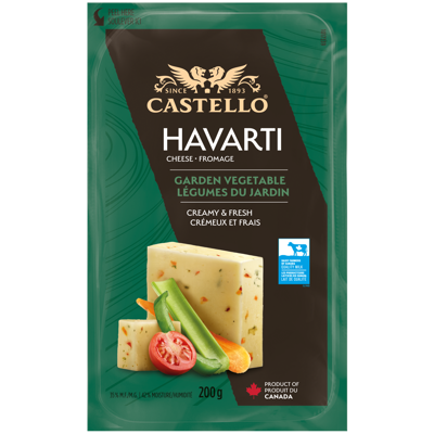 Fromage havarti aux légumes du jardin Castello®