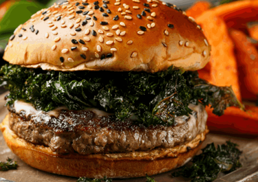 Hamburguesa con kale y Arla Havarti